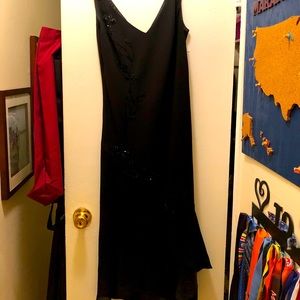 Black medium length cocktail dress